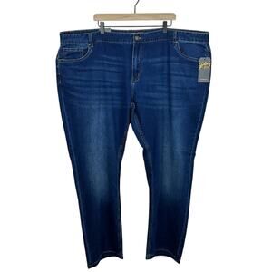 Johnny Bigg Marvin Big Tall Regular Straight Leg Jeans 52 Mid Blue Knit Stretch